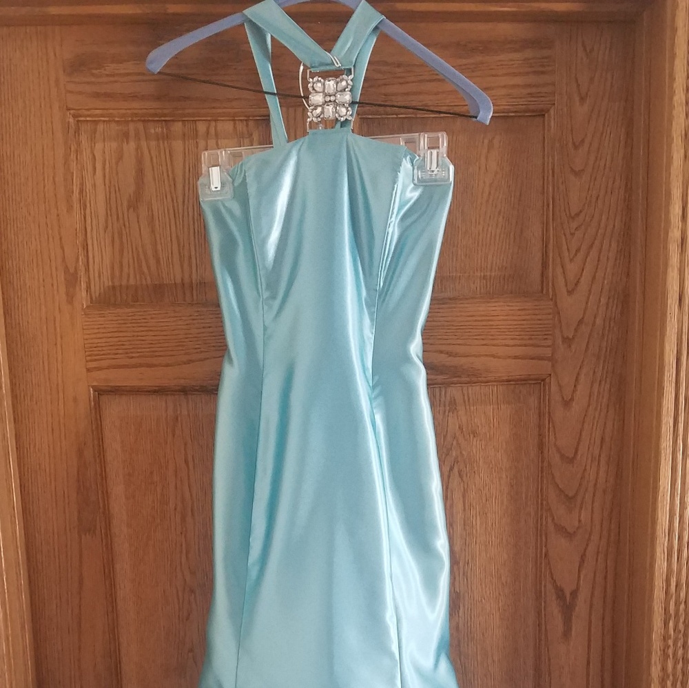 Classy Sky Blue Formal Dress